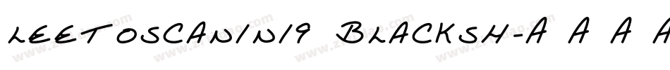 LeeToscanini9 BlackSH字体转换